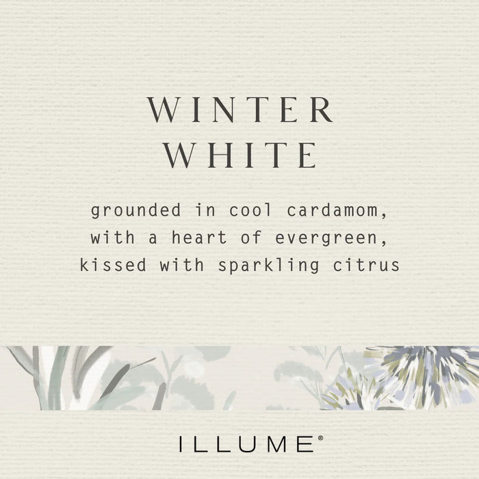 Winter White Large Radiant Glass Candle