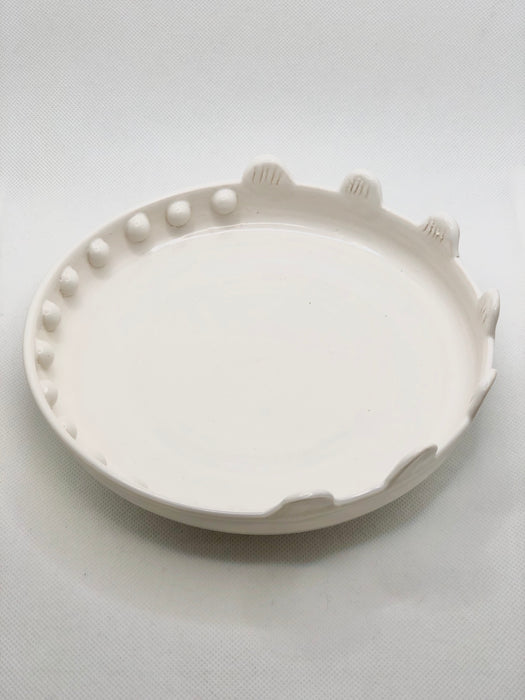 Serving Plate with Feathers & Spheres