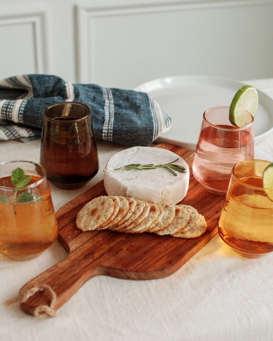 Handblown Hammered Glass Tumbler