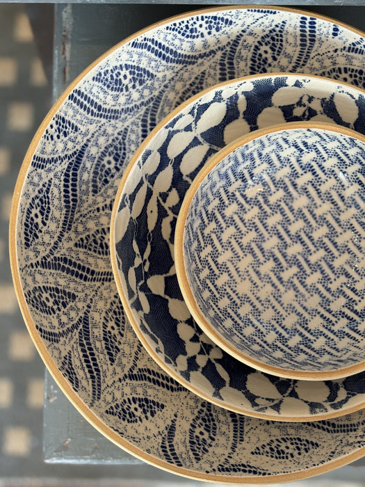 Medium Serving Bowl - Paisley Cobalt