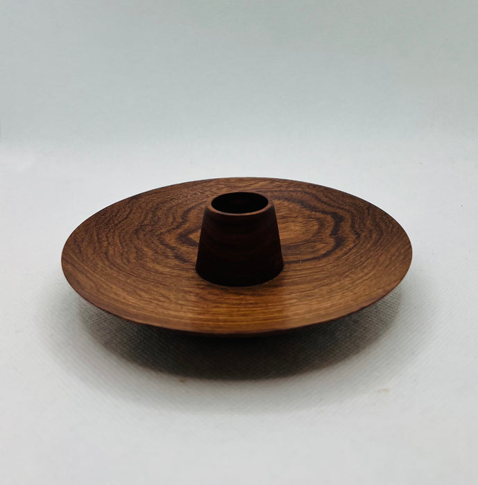 Itza Wood Candle Holder Plate Final Sale