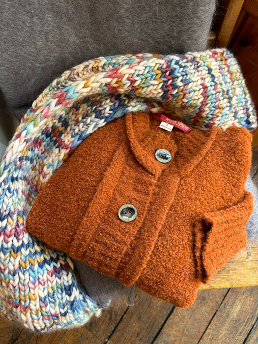 Baby Alpaca Bouclé Cropped Cardigan