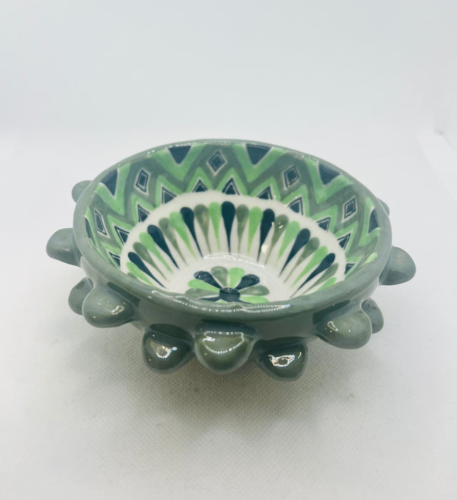 Mini Bowl with Pattern & Feathers