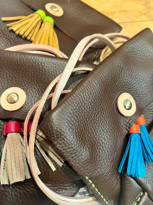 Nora Leather Purse with Tassels