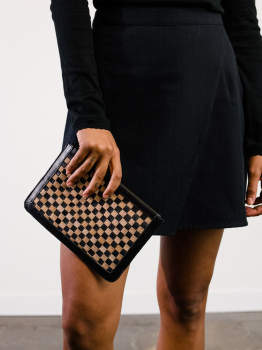 Nesmia Basketweave Clutch