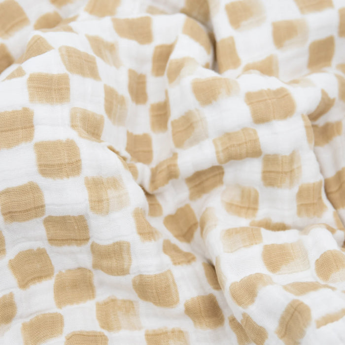 Adobe Checker Cotton Muslin Baby Quilt