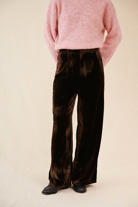 Tofu Brown Velvet Pant