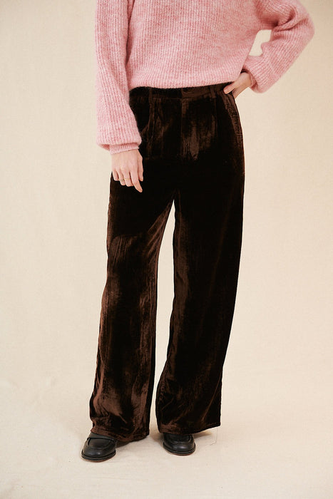 Tofu Brown Velvet Pant