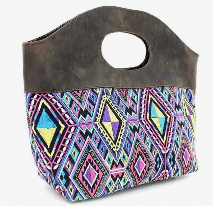 Geometric Handle Leather Bag | Limited Edition - Thailand