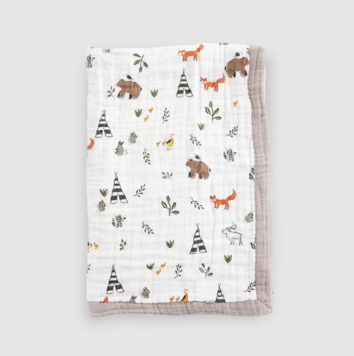 Forest Friends Cotton Muslin Baby Quilt