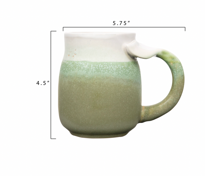 Mug with Whale Tail Handle, 3 colors availability