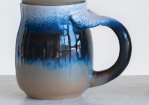 Mug with Whale Tail Handle, 3 colors availability