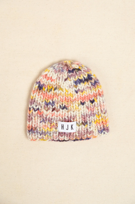 Hand-Painted Chunky Knit Beanie