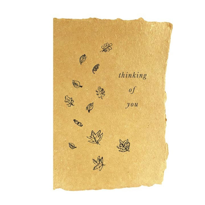 Thinking of You Falling Leaves Card