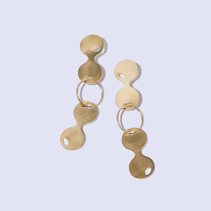 Martini Dangle Earrings - Brass