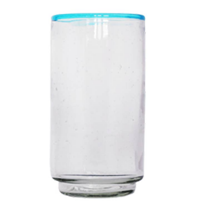 Large Colored Rim Stacking Glass