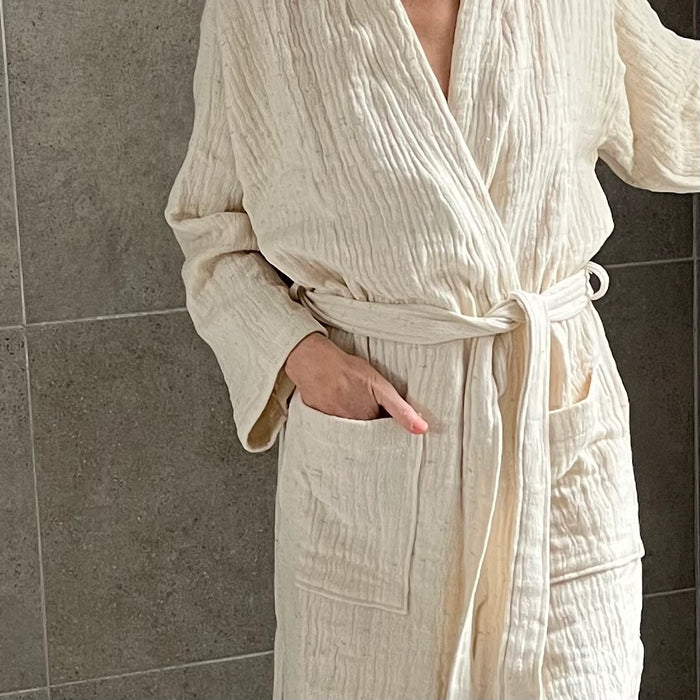 Muslin Bathrobe in Cotton Nope Yarn