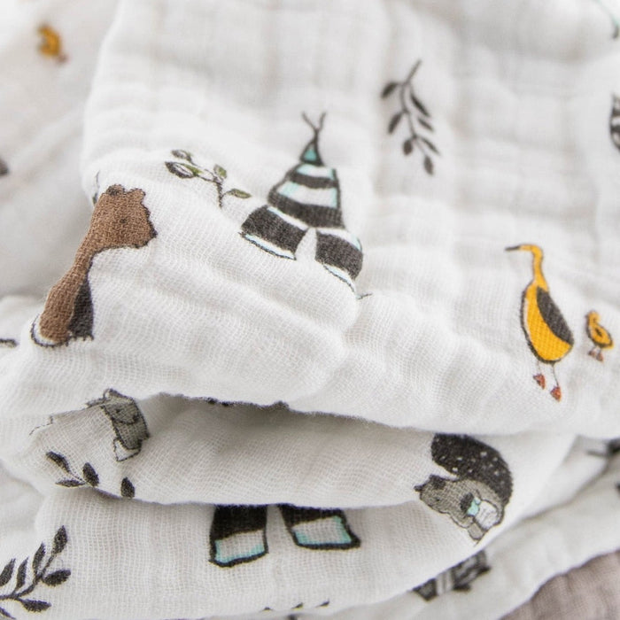 Forest Friends Cotton Muslin Baby Quilt