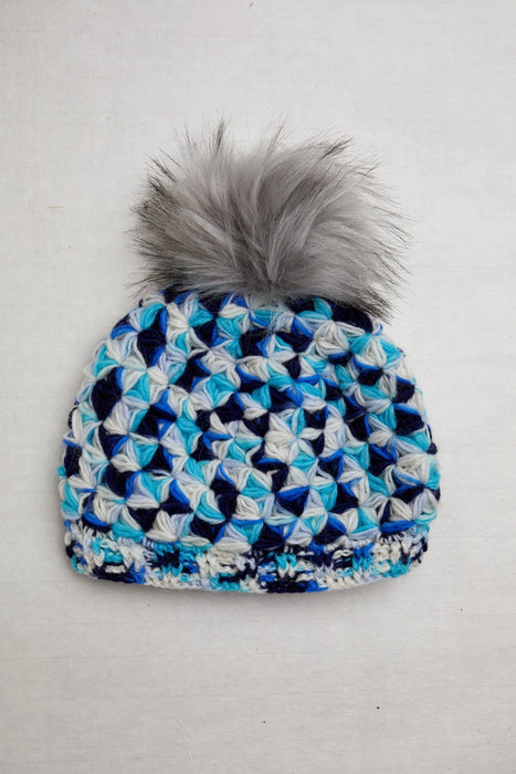 Addison Blue Crochet Beanie