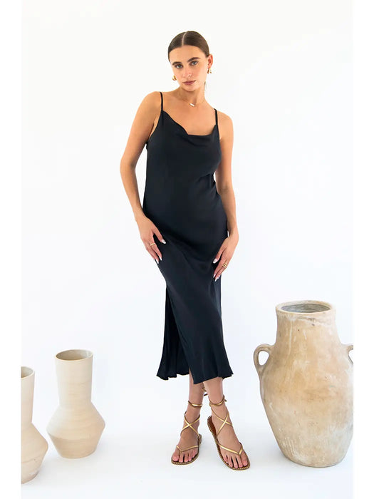 Cowl Neck Midi Dress