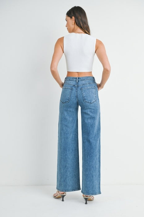 Stretchy Wide Leg Jean