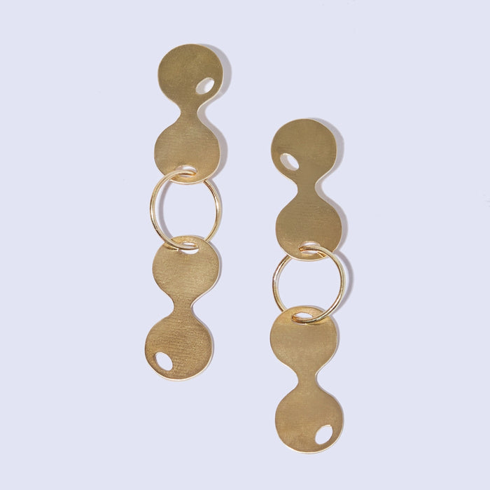 Martini Dangle Earrings - Brass