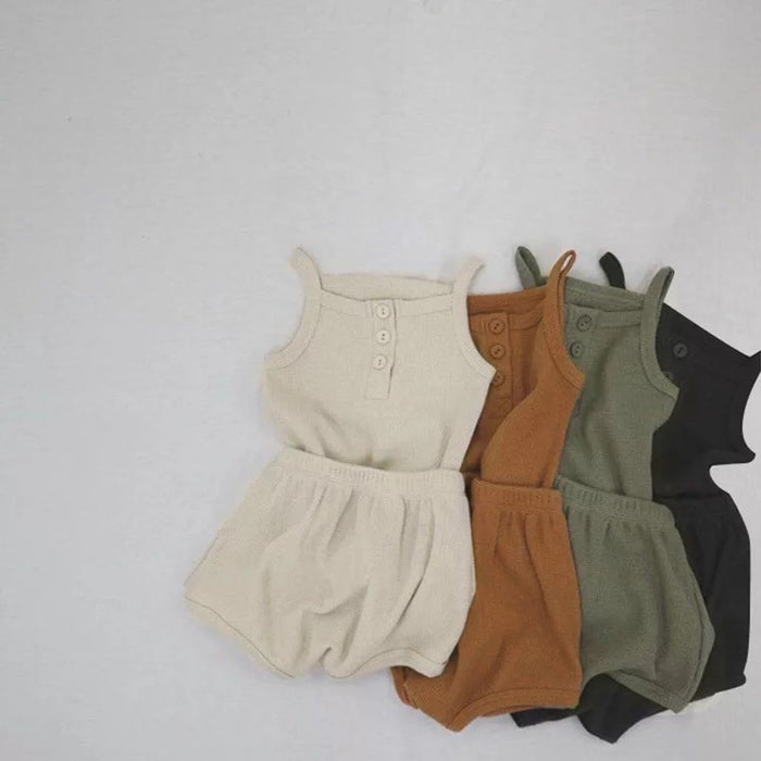 Summer Earth Tones Baby Top & Short Set