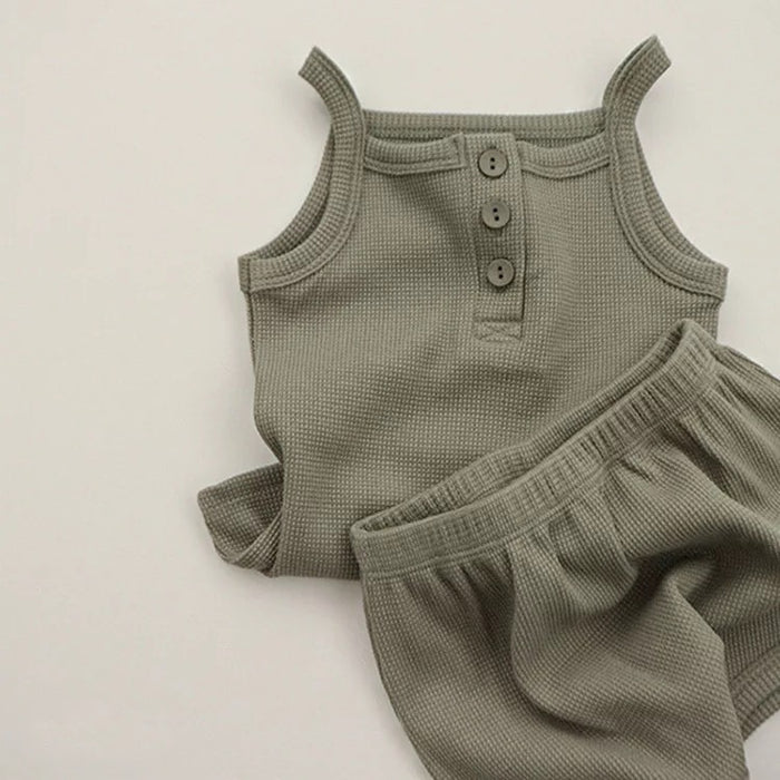 Summer Earth Tones Baby Top & Short Set