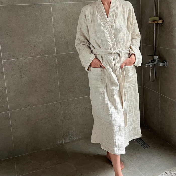 Muslin Bathrobe in Cotton Nope Yarn