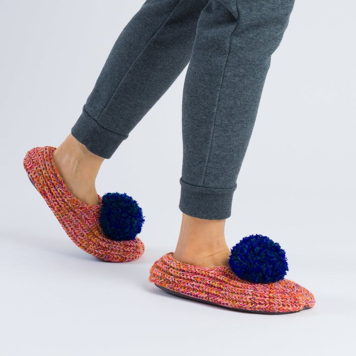 Super Mix Pom Knit Slippers