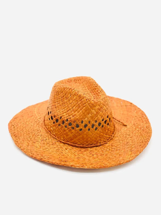Macho Straw Cowboy Hat with Adjustable Wire Rim - Unisex