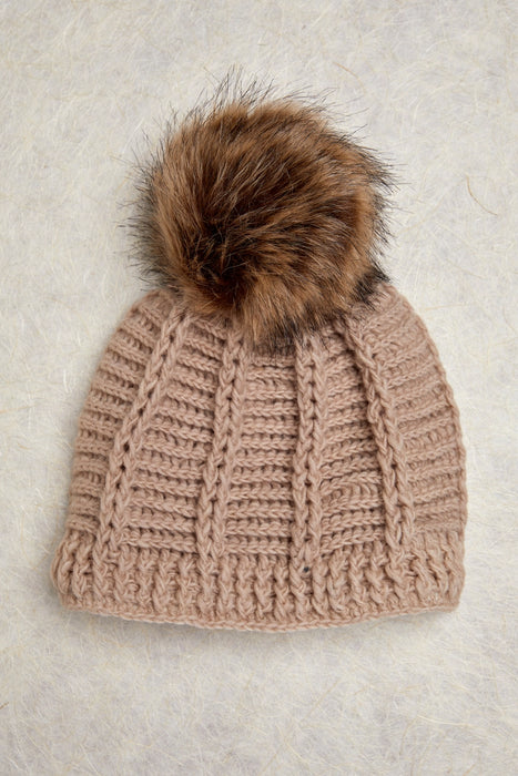 Brecken Tan Crochet Beanie