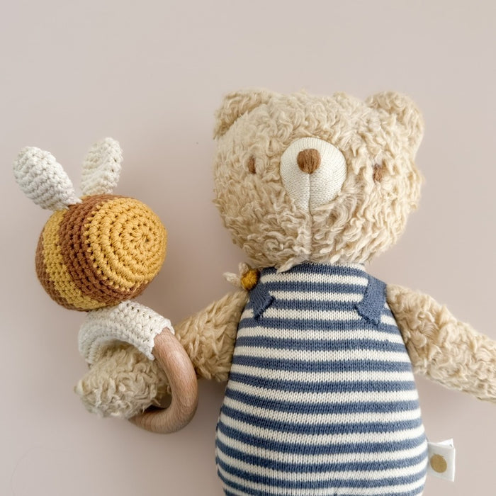 Bee Cotton Crochet Rattle Teether