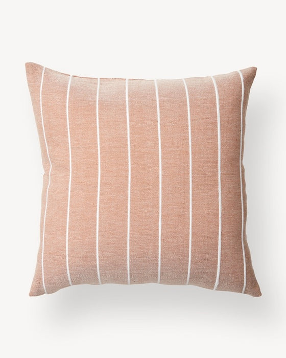Recycled Stripe Pillow - Clay