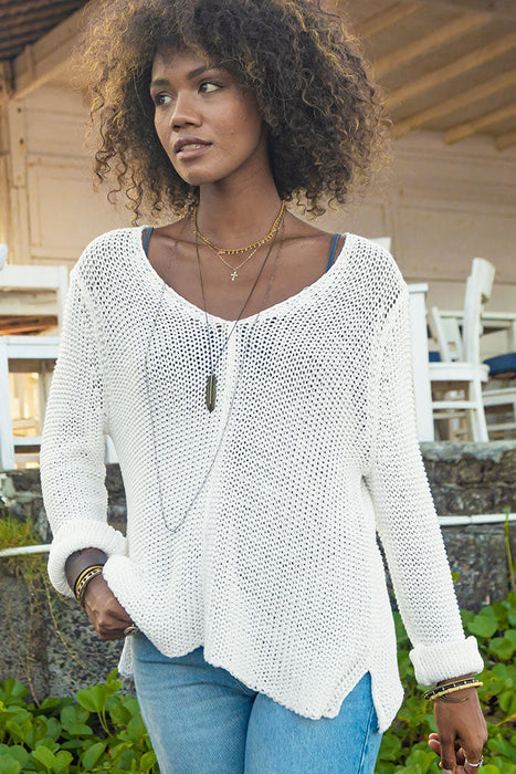 Maui V Cotton Sweater