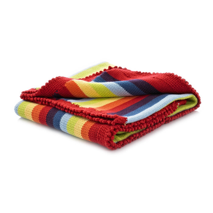 Rainbow Stripey Blanket