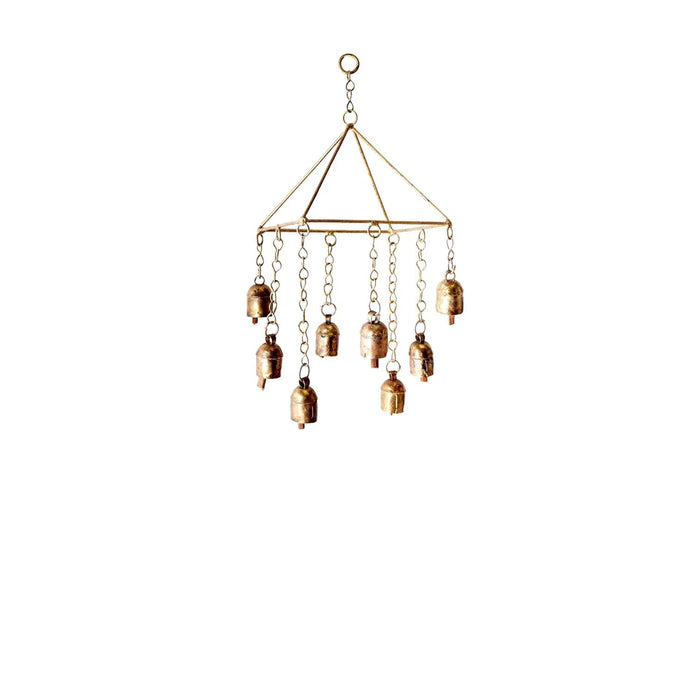 Air Element Wind Chime with Hanging Bells - 3D Pyramid