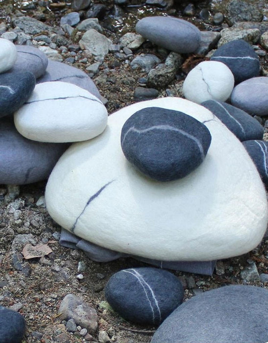 Medium Felted Wool Zen Stone Pebble