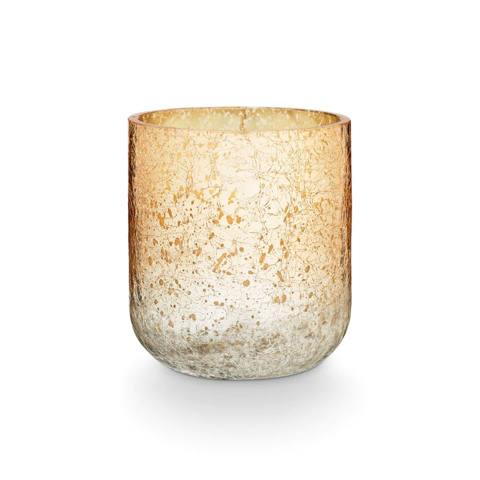 Winter White Small Radiant Glass Candle