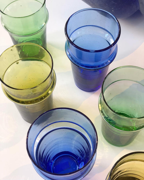 Beldi Moroccan Water/Tea Glasses, Green (Set of 6)