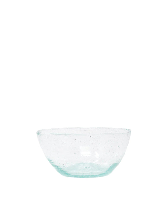 Bubbled Glass Pasta Bowl - Clear