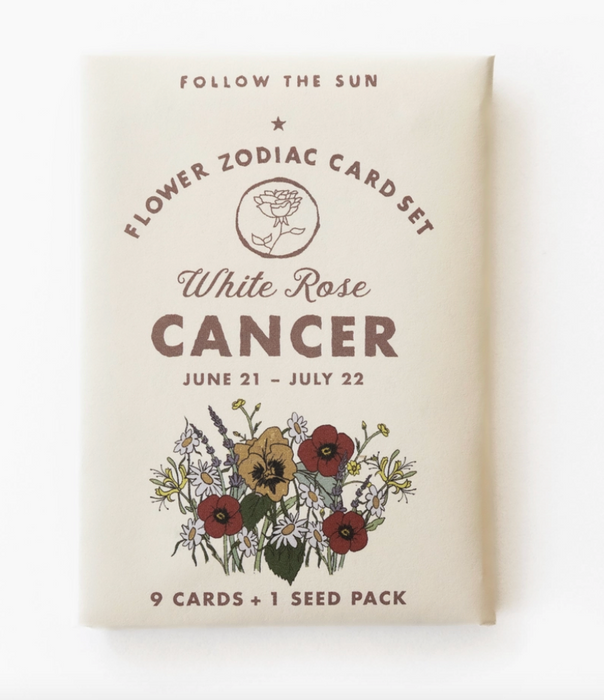 Flower Zodiac Sticker Card Set