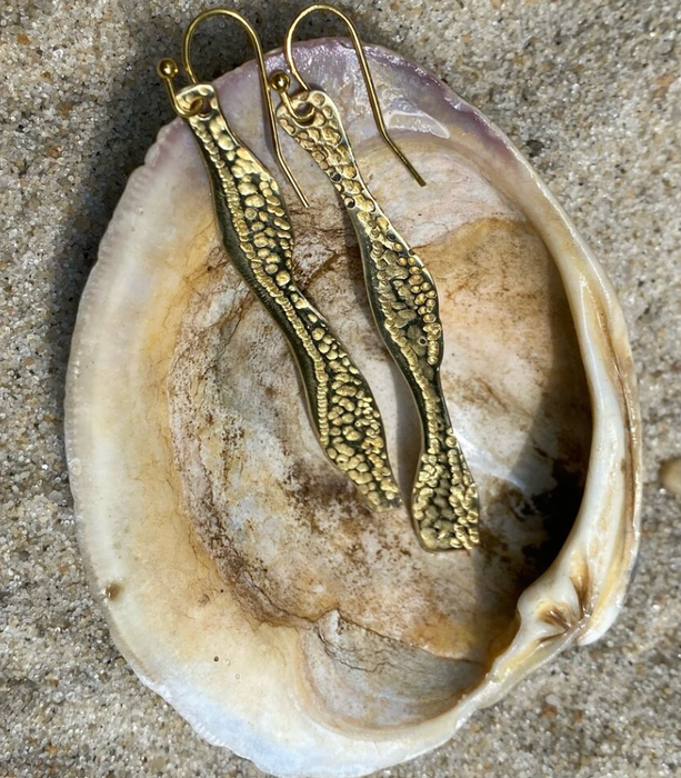 EA1 Coral Earrings - Brass