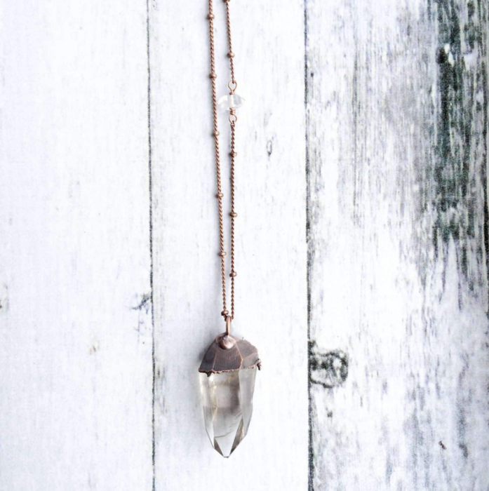 24" Raw Crystal Necklace