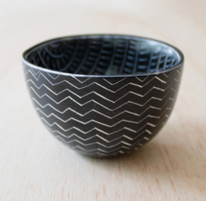 2 Pattern Bowl - Black