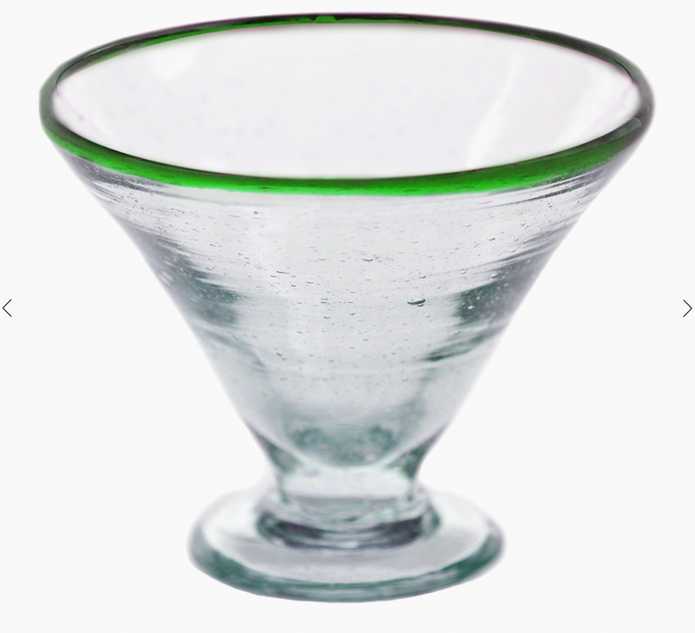Color Rim Margarita Glass