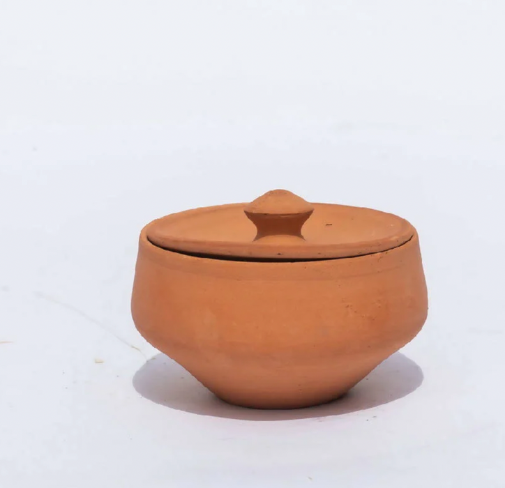 Terracotta Small Kitchen Pot With Lid