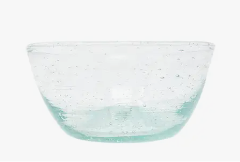 Bubbled Glass Condiment Bowl - Clear