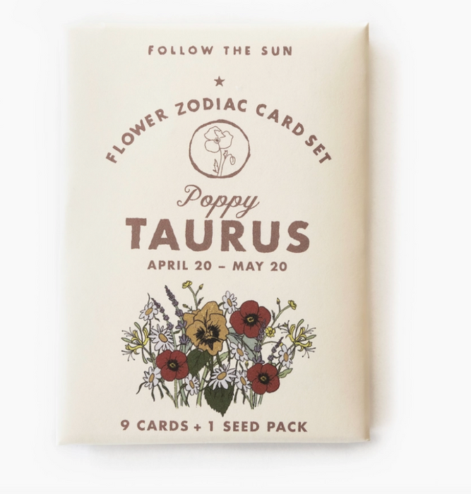 Flower Zodiac Sticker Card Set