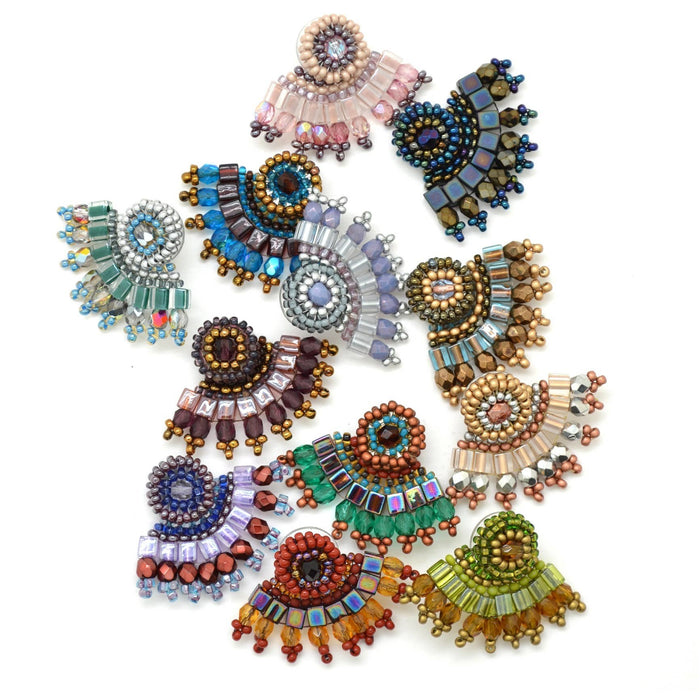 Fan Ear Lobe Hugger Earrings - Assorted Colors
